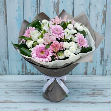 Букет цветов из:  Герберы, Альстромерии и Хризантемы в Тавде