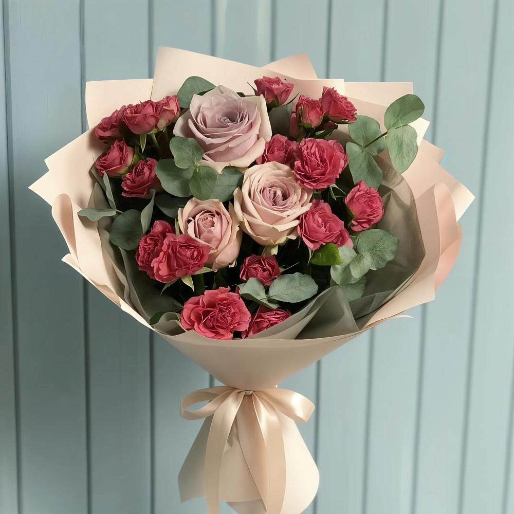 Букет цветов из: Гвоздики и Розы в Тавде