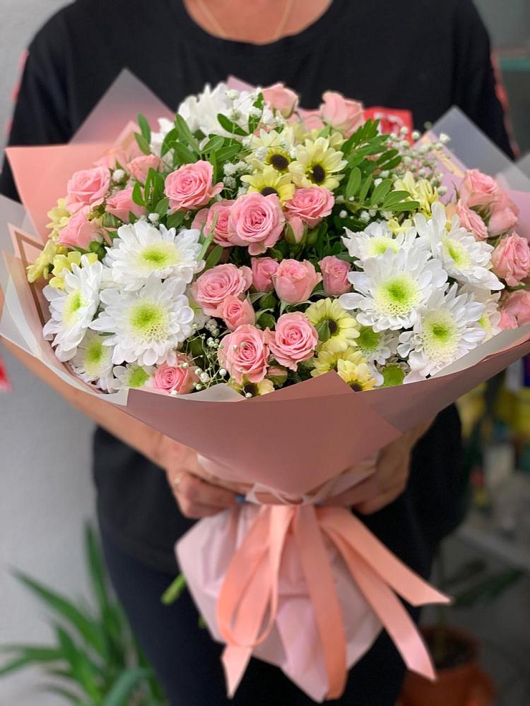 Букет цветов из: Розы и Хризантемы в Тавде