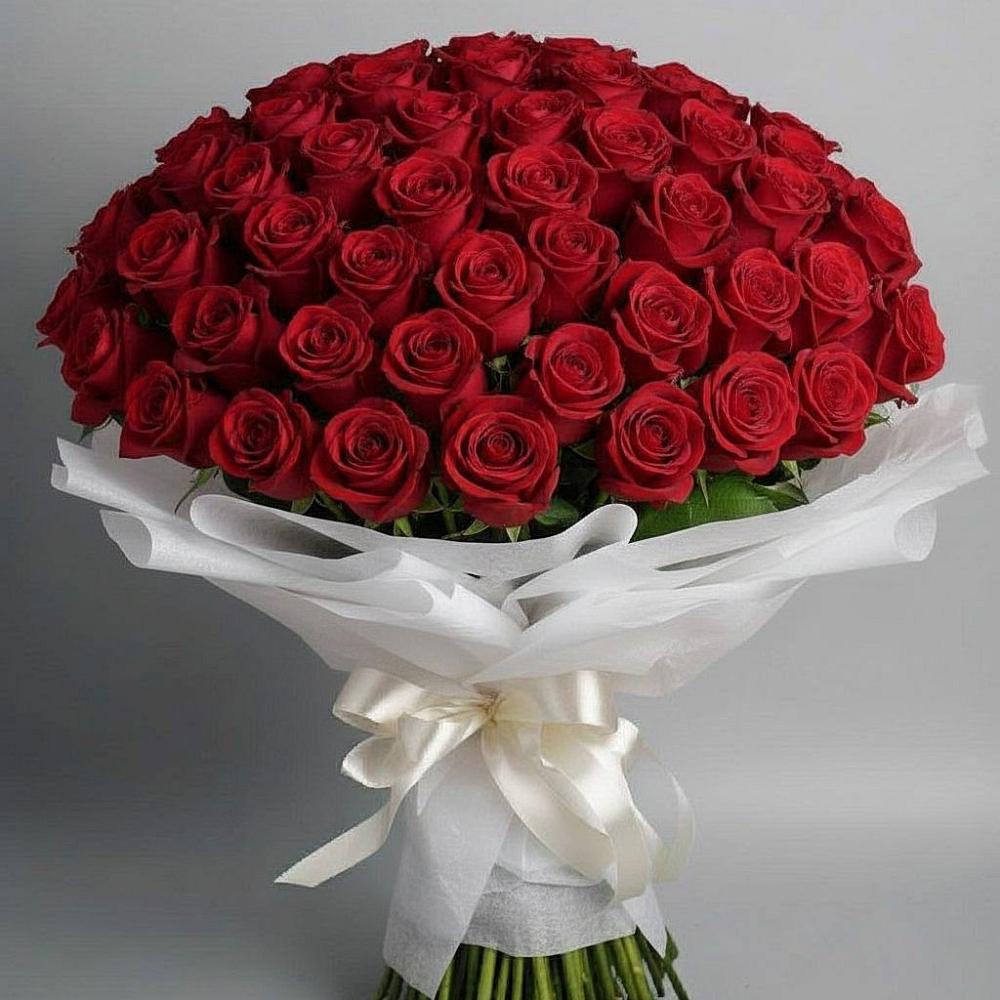 Букет 101 Красная роза Блэк Мэджик в Тавде
