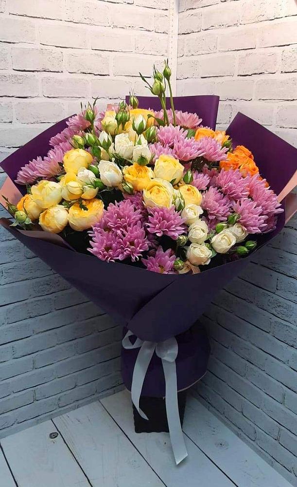 Букет цветов из: Хризантемы и Розы в Тавде