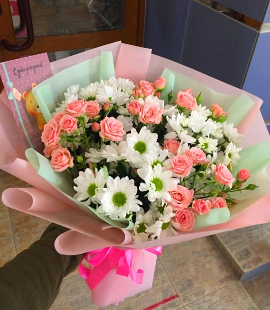 Букет цветов из: Розы и Хризантемы в Тавде