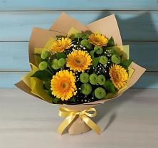 Букет цветов из:  Герберы и Хризантемы в Тавде