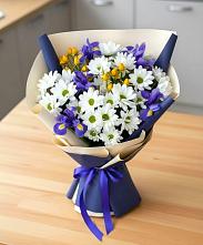 Букет цветов из:  Розы, Ирисы и Хризантемы в Тавде