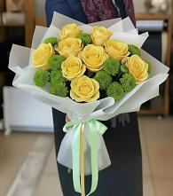 Букет цветов из:  Хризантемы и Розы в Тавде