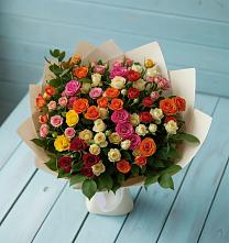 Букет Микс из разноцветных кустовых роз #REPLACE_PRED# Тавде